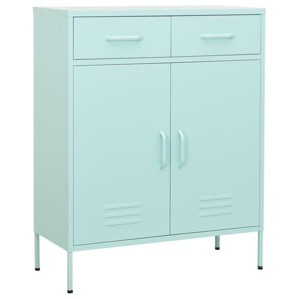 vidaXL opbevaringsskab 80x35x101,5 cm stål mintgrøn