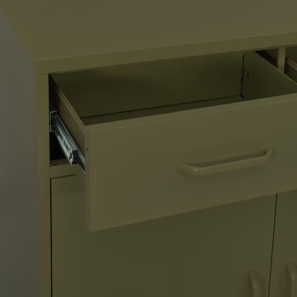 vidaXL opbevaringsskab 80x35x101,5 cm stål olivengrøn