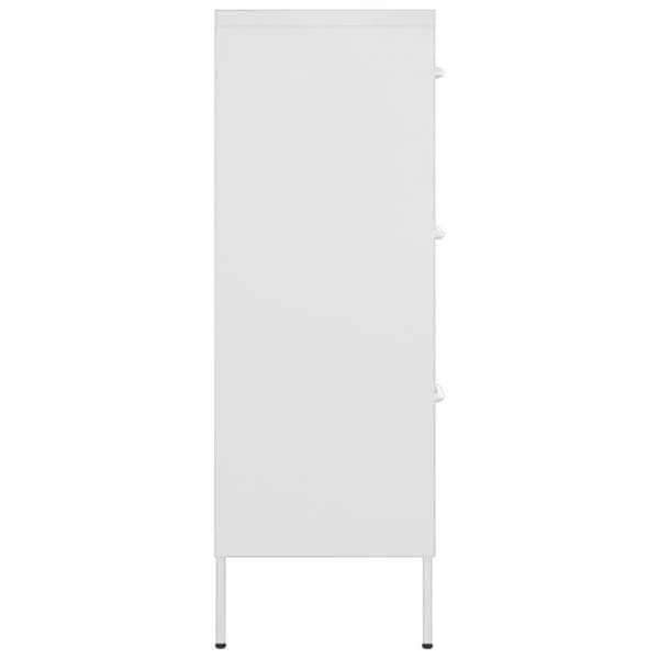 vidaXL kommode 80x35x101,5 cm stål hvid