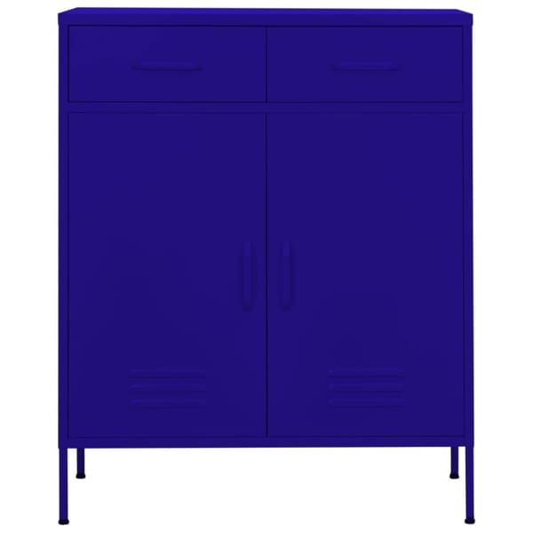 vidaXL Oppbevaringsskap marineblå 80x35x101,5 cm stål