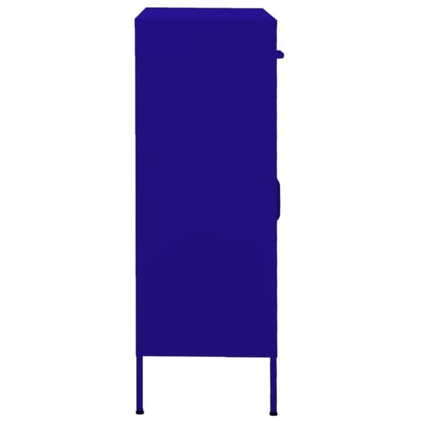 vidaXL Oppbevaringsskap marineblå 80x35x101,5 cm stål