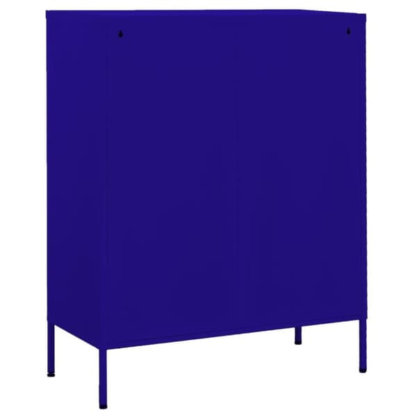 vidaXL Oppbevaringsskap marineblå 80x35x101,5 cm stål