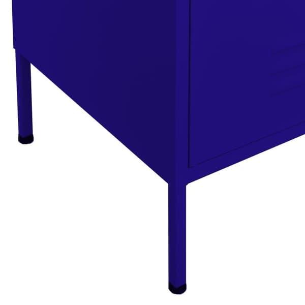 vidaXL Oppbevaringsskap marineblå 80x35x101,5 cm stål