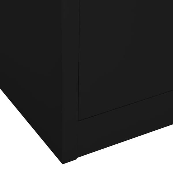 vidaXL Dokumentskåp svart 90x40x180 cm stål