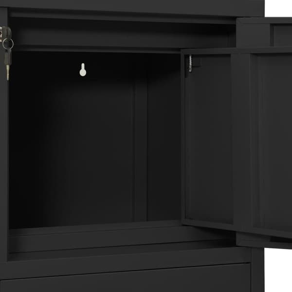 vidaXL Kontorskap antrasitt 90x40x102 cm stål