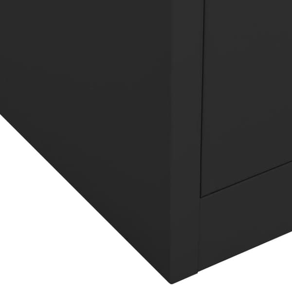 vidaXL Kontorskap antrasitt 90x40x102 cm stål