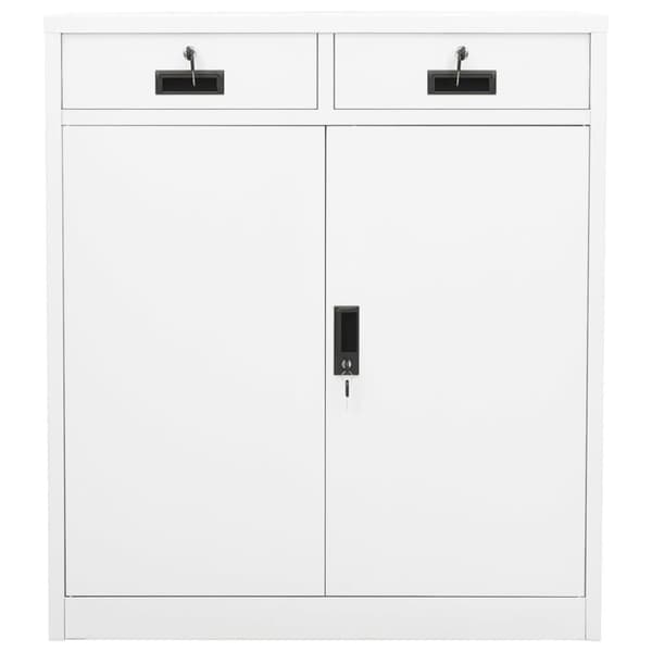 vidaXL Dokumentskåp vit 90x40x102 cm stål