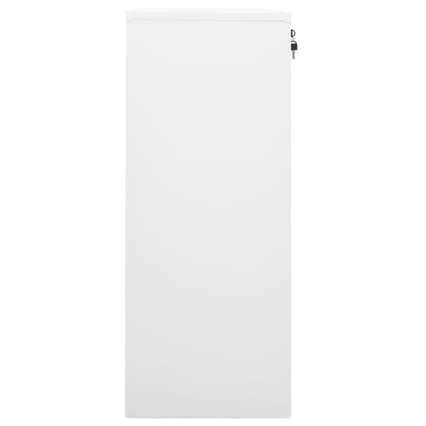 vidaXL Dokumentskåp vit 90x40x102 cm stål