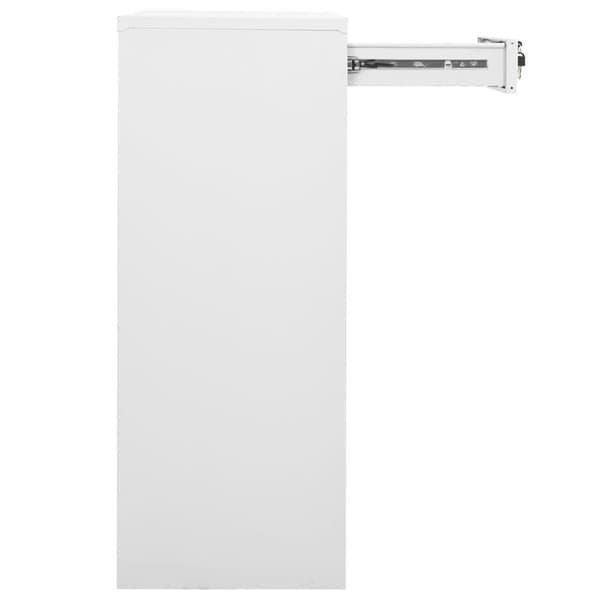 vidaXL Dokumentskåp vit 90x40x102 cm stål