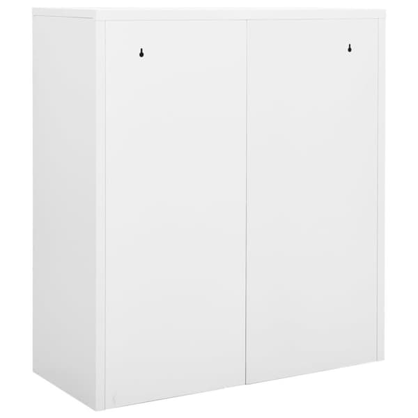 vidaXL Dokumentskåp vit 90x40x102 cm stål