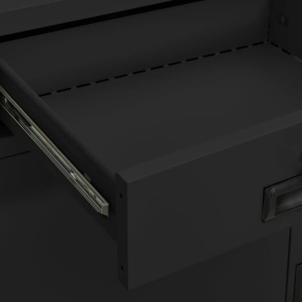 vidaXL Kontorskap antrasitt 90x40x102 cm stål