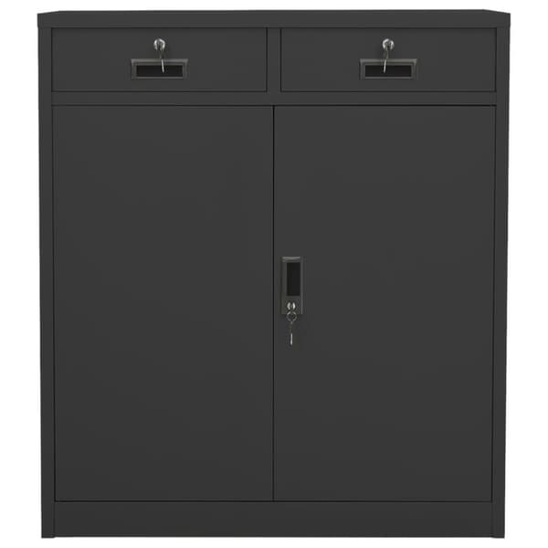 vidaXL Kontorskap antrasitt 90x40x102 cm stål