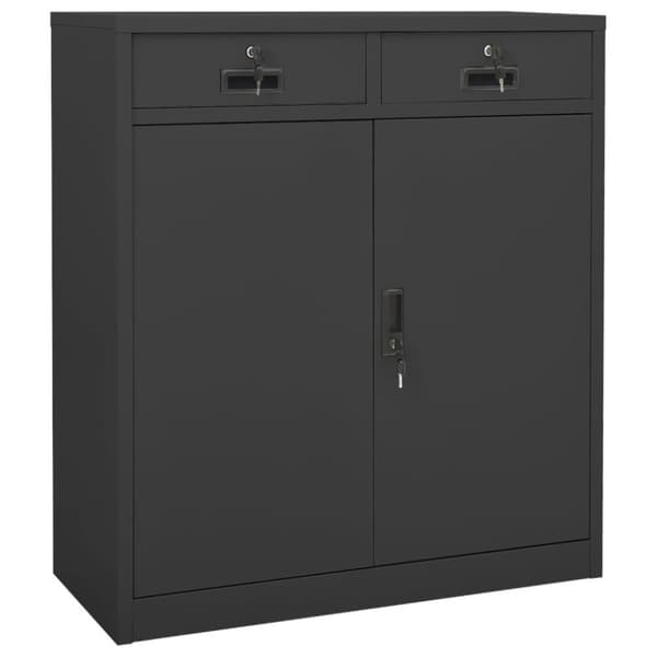 vidaXL Dokumentskåp antracit 90x40x102 cm stål