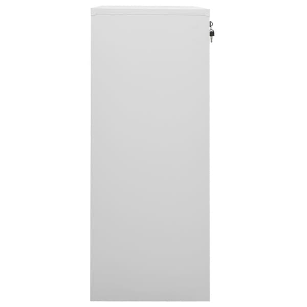 vidaXL Kontorskap lysegrå 90x40x102 cm stål
