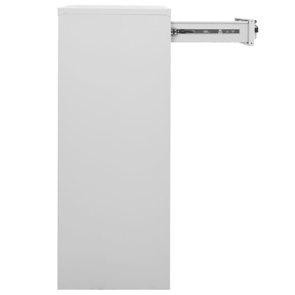 vidaXL Kontorskap lysegrå 90x40x102 cm stål