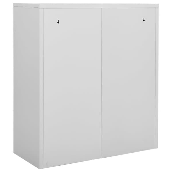 vidaXL Kontorskap lysegrå 90x40x102 cm stål