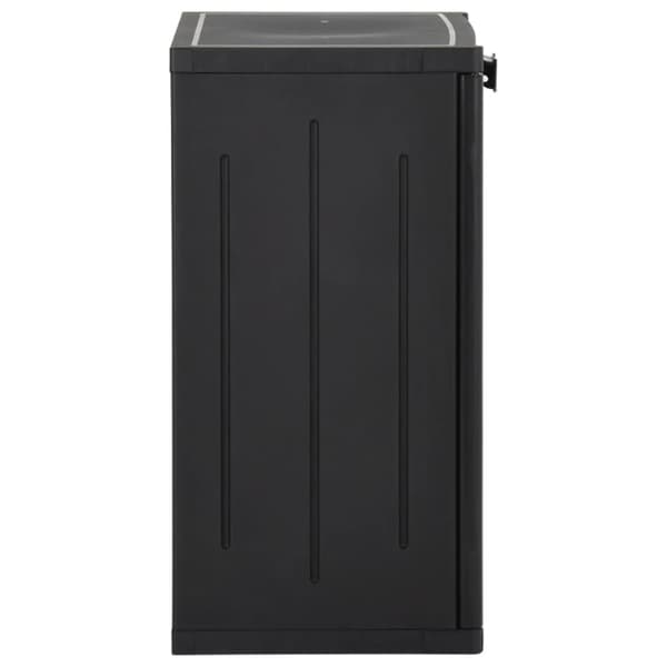 vidaXL Puutarhan varastokaappi musta 65x45x88 cm PP rottinki