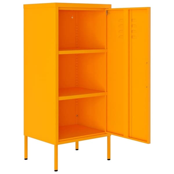 vidaXL opbevaringsskab 42,5x35x101,5 cm stål sennepsgul
