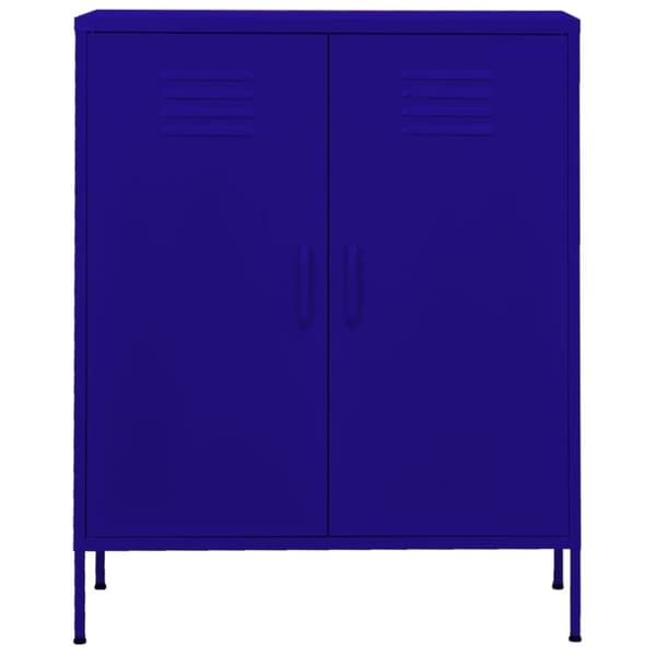 vidaXL Oppbevaringsskap marineblå 80x35x101,5 cm stål
