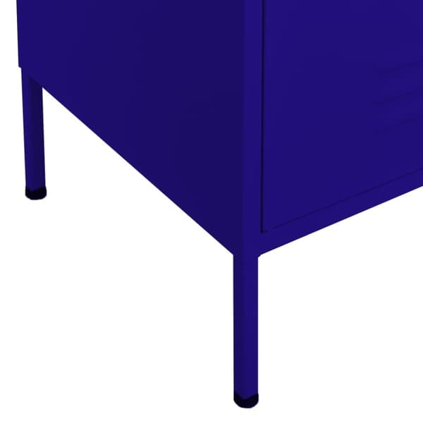 vidaXL Oppbevaringsskap marineblå 80x35x101,5 cm stål