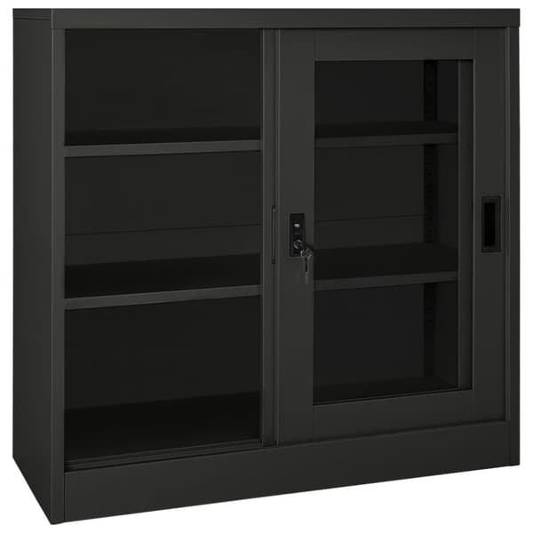 vidaXL Skap med skyvedør 90x40x90 cm stål antrasitt