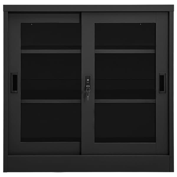 vidaXL Skap med skyvedør 90x40x90 cm stål antrasitt