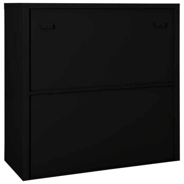 vidaXL Skap med skyvedør 90x40x90 cm stål svart