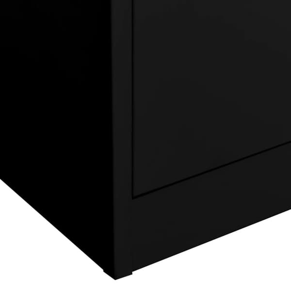 vidaXL kontorskab 90x40x180 cm stål sort