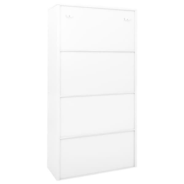 vidaXL Toimistokaappi liukuovella valkoinen 90x40x180 cm teräs