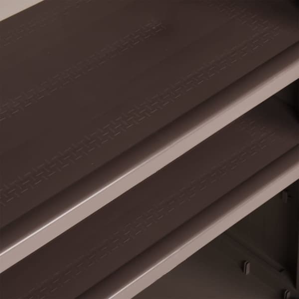 vidaXL Oppbevaringsskap for hage brun 65x45x88 cm PP treutseende