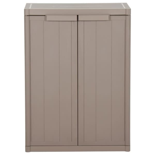 vidaXL Oppbevaringsskap for hage brun 65x45x88 cm PP treutseende