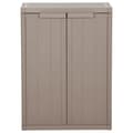 Miniatyrbillede 2 af 8: vidaXL opbevaringsskab til haven 65x45x88 cm PP trælook brun