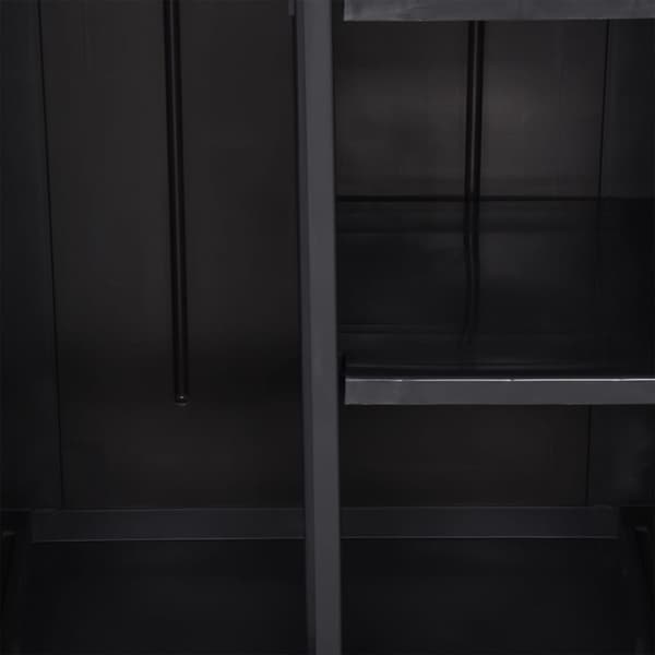 vidaXL Ulkosäilytyskaappi musta 65x45x172 cm PP rottinki