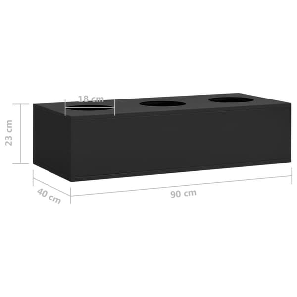 vidaXL Dokumentskåp med odlingslåda antracit 90x40x125 cm stål