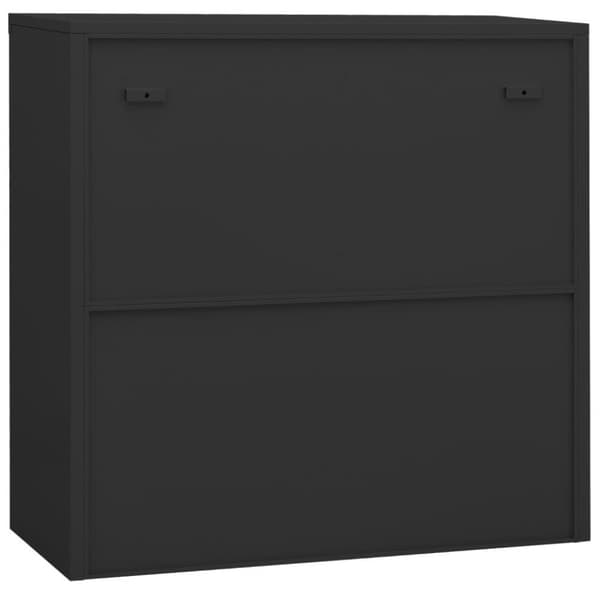 vidaXL kontorskab med plantekasse 90x40x113 cm stål antracitgrå