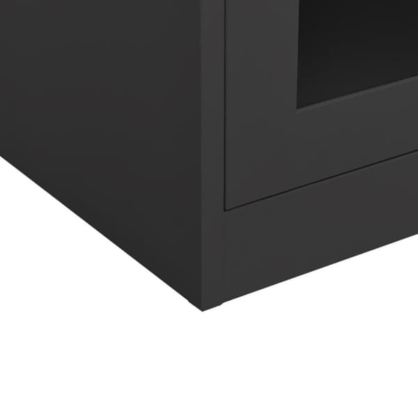 vidaXL kontorskab med plantekasse 90x40x113 cm stål antracitgrå