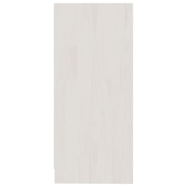 vidaXL Sideskap hvit 35,5x33,5x76 cm heltre furu