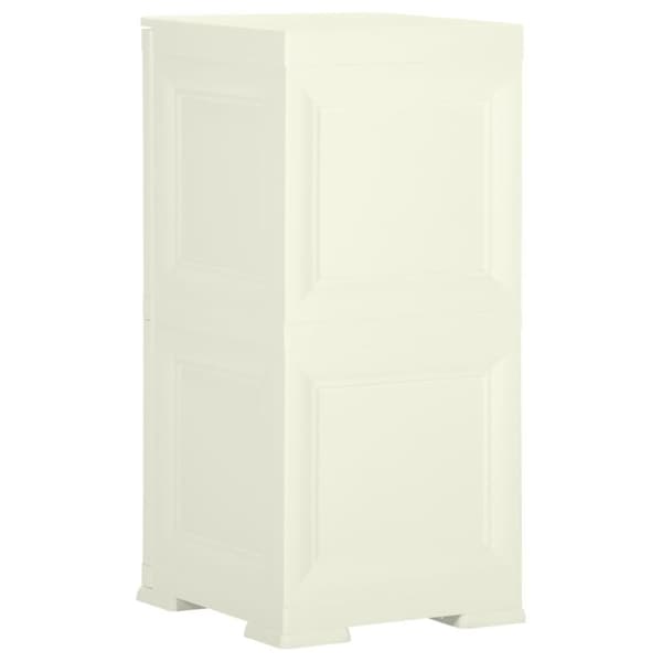 vidaXL plastikskab 40x43x85,5 cm trædesign vaniljehvid