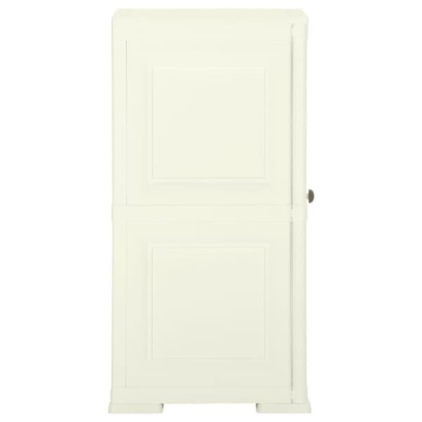 vidaXL plastikskab 40x43x85,5 cm trædesign vaniljehvid