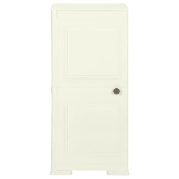 vidaXL plastikskab 40x43x85,5 cm trædesign vaniljehvid