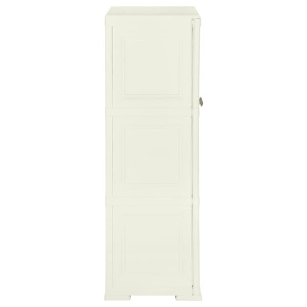 vidaXL Muovikaappi 79x43x125 cm puutyyli vaniljajäätelö