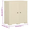 Miniatyrbillede 7 af 9: vidaXL plastikskab 79x43x85,5 cm trædesign angorahvid
