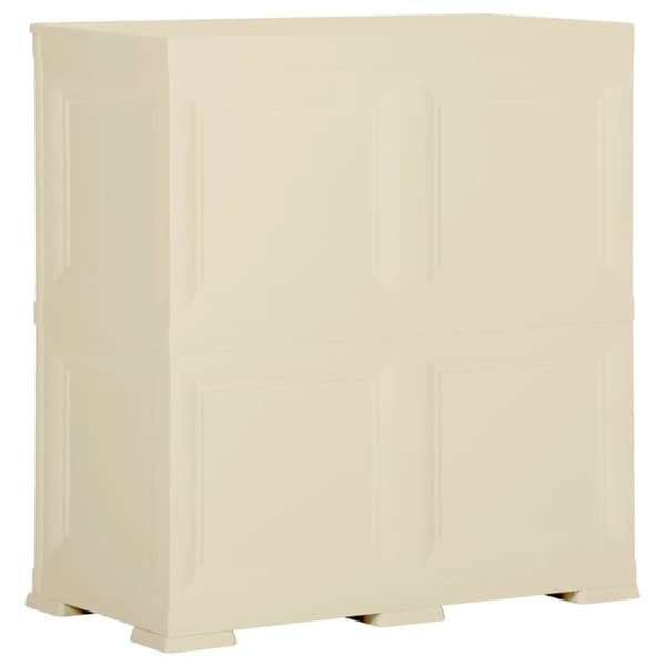 vidaXL Plastskap 79x43x85,5 cm tredesign hvit angora