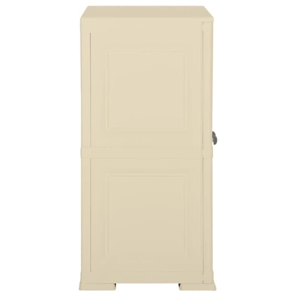 vidaXL Plastskap 79x43x85,5 cm tredesign hvit angora