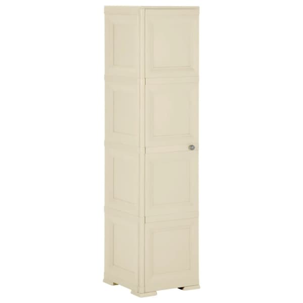vidaXL Plastskap 40x43x164 cm tredesign hvit angora