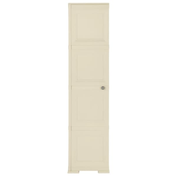 vidaXL plastikskab 40x43x164 cm trædesign angorahvid