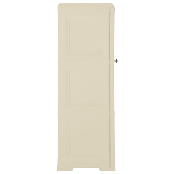 vidaXL Plastskap 40x43x125 cm tredesign hvit angora