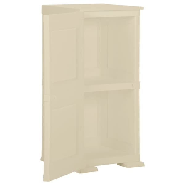 vidaXL Plastskap 40x43x85,5 cm tredesign hvit angora