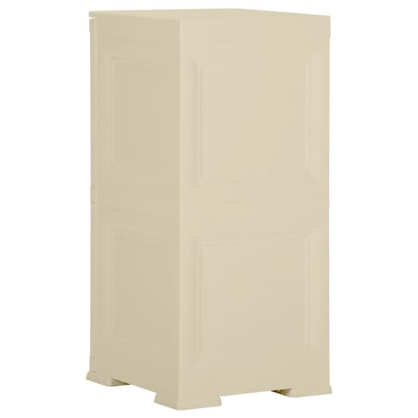 vidaXL plastikskab 40x43x85,5 cm trædesign angorahvid