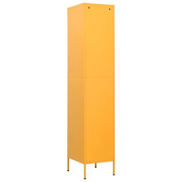 vidaXL Oppbevaringsskap sennepsgul 35x46x180 cm stål